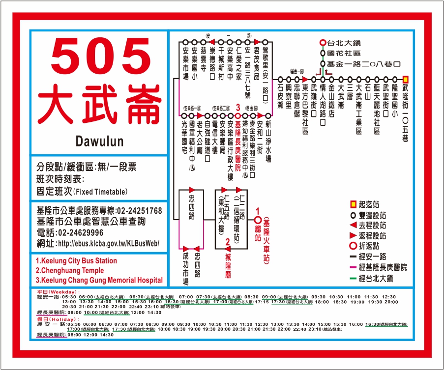 505大武崙路線圖